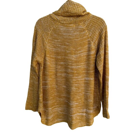 Its Our Time Mustard Yellow Womens Open Knit Cowl Neck Long Sleeve Sweater XL - Picture 4 of 10